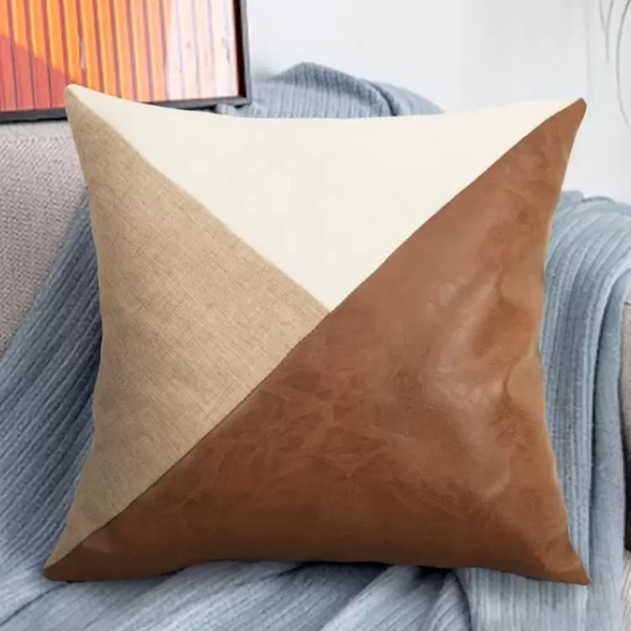 Brown Geometric Textured Throw Pillow Cover - Picture 2 of 8